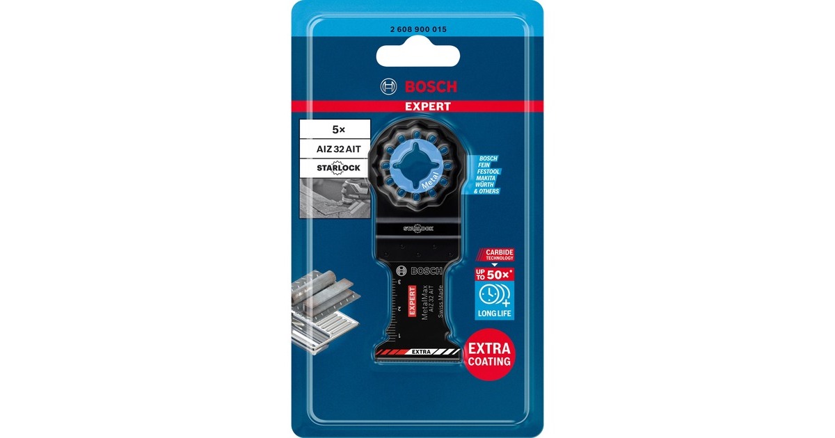 Bosch Tauchsägeblatt Expert AIZ 32 AIT MetalMax(5 Stück, Carbide, Breite 32mm) Bosch Tauchsägeblatt Expert AIZ 32 AIT MetalMax(5 Stück, Carbide, Breite 32mm)