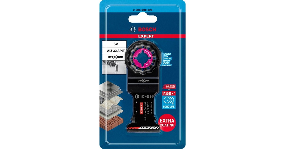 Bosch Tauchsägeblatt Expert AIZ 32 APIT MultiMax(5 Stück, Carbide, Breite 32mm)