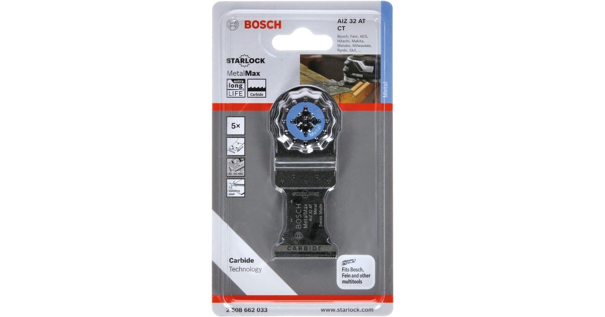 Bosch Tauchsägeblatt Expert AIZ 32 AT MetalMax(5 Stück, Carbide, Breite 32mm)