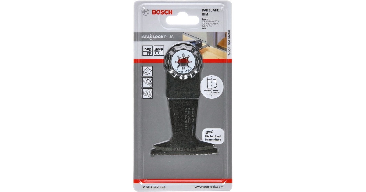 Bosch Tauchsägeblatt PAII 65 APB Wood + Metal(BIM, Breite 65mm)