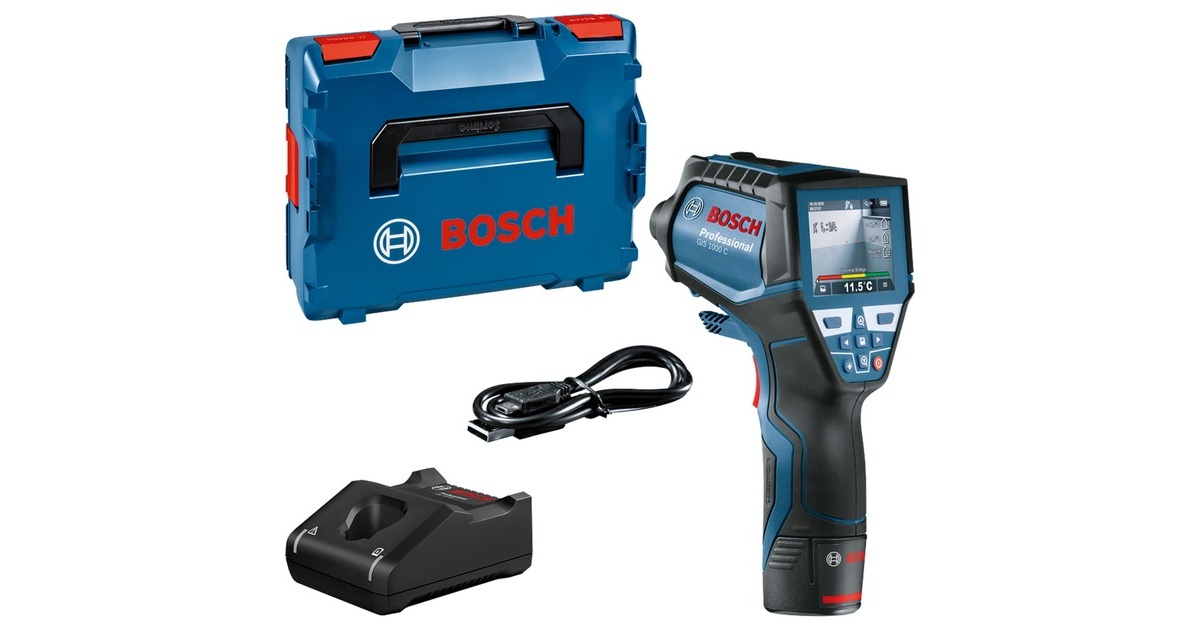 Bosch Thermodetektor GIS 1000 C Professional L-Boxx(blau/schwarz, Li-Ionen-Akku 1,5 Ah, in L-BOXX)
