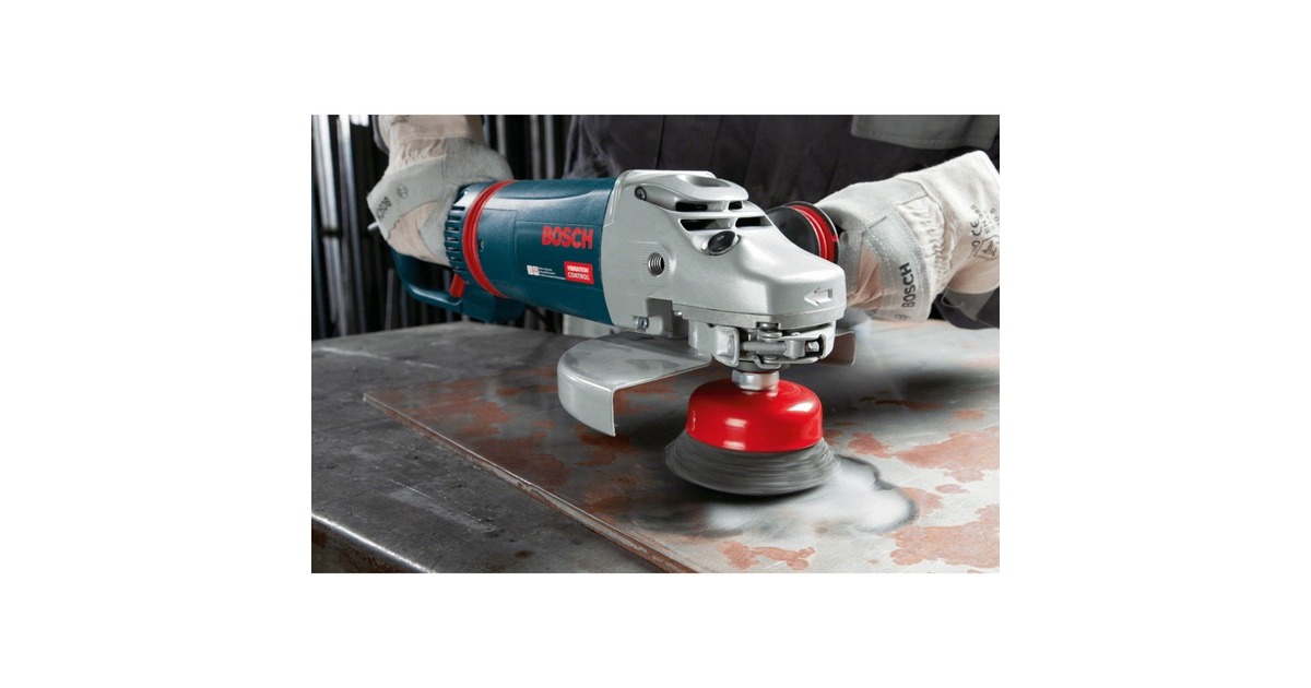 Bosch Topfbürste Clean for Metal, Ø 100mm(0,5mm Stahldraht, M14, für Winkelschleifer)