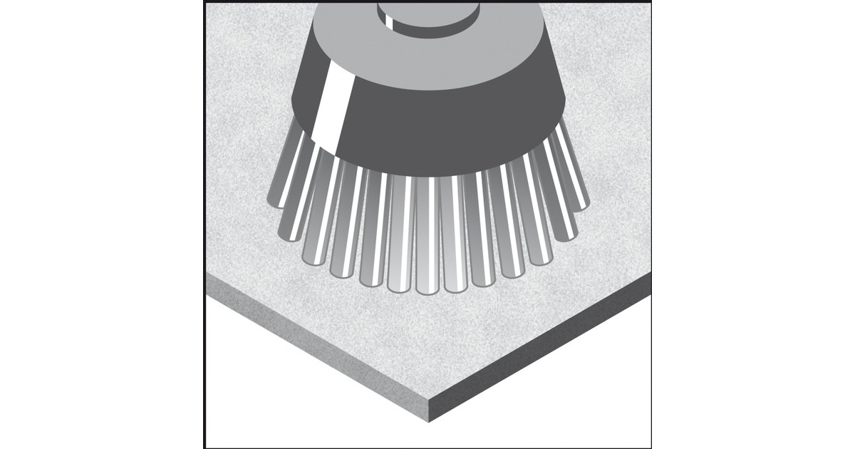 Bosch Topfbürste Heavy for Metal, Ø 75mm, gezopft(0,35mm Stahldraht, M14, für Winkelschleifer)