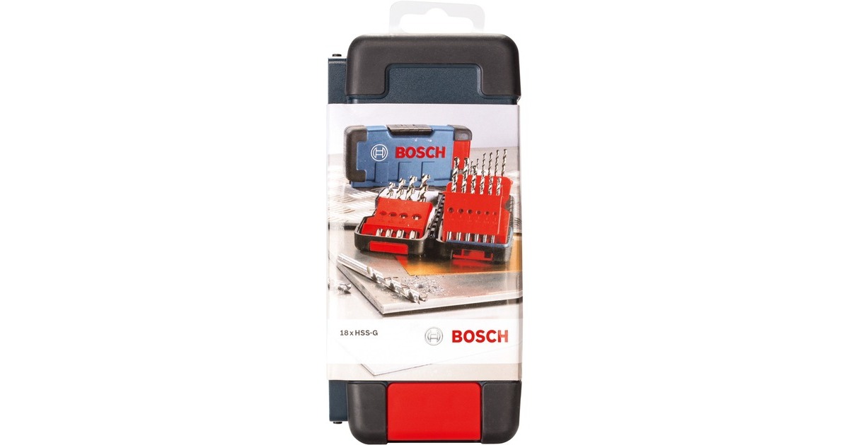 Bosch ToughBox Metallbohrer-Satz HSS-G, 135°, 18-teilig