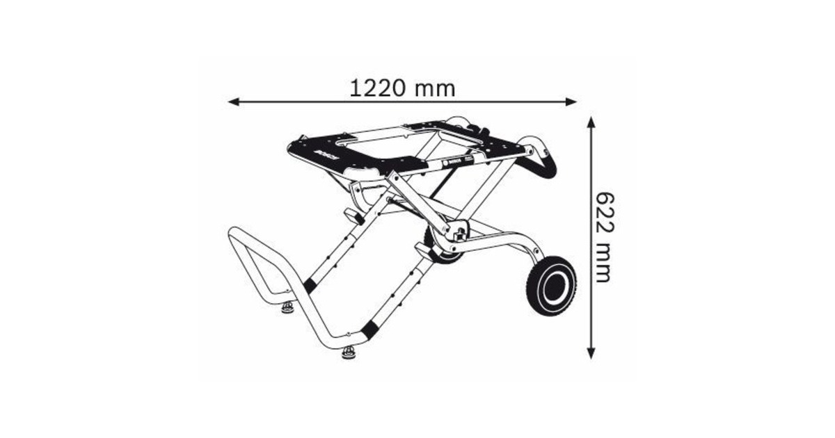 Bosch Transport- und Arbeitstisch GTA 60 W Professional 0601B12000(silber/blau)