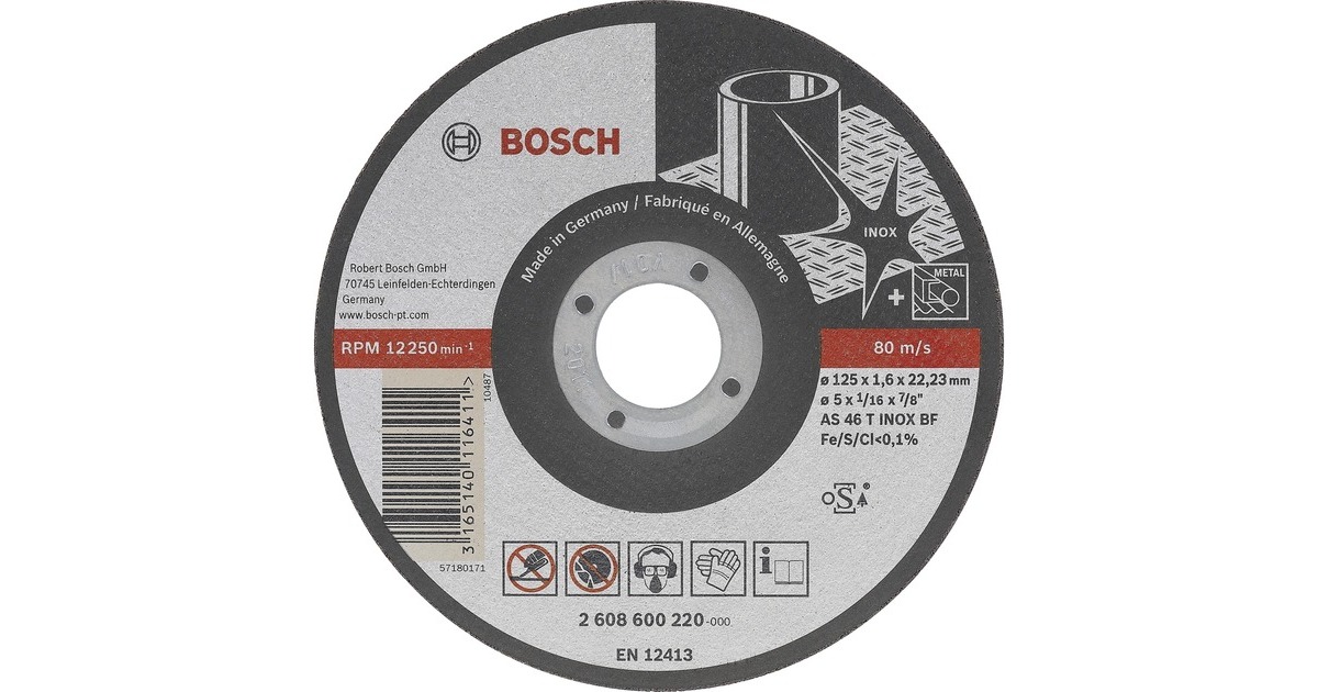 Bosch Trennscheibe Best for Inox - Rapido, Ø 115mm(Bohrung 22,23mm, AS 60 V BF, gerade)