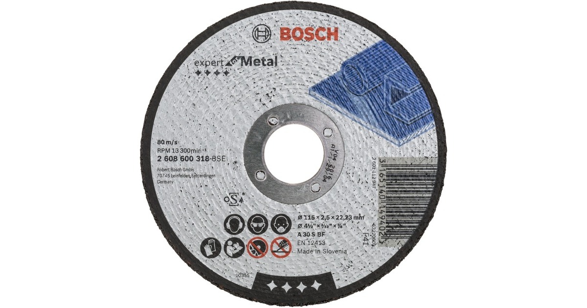 Bosch Trennscheibe Expert for Metal, Ø 115mm(Bohrung 22,23mm, A 30 S BF)