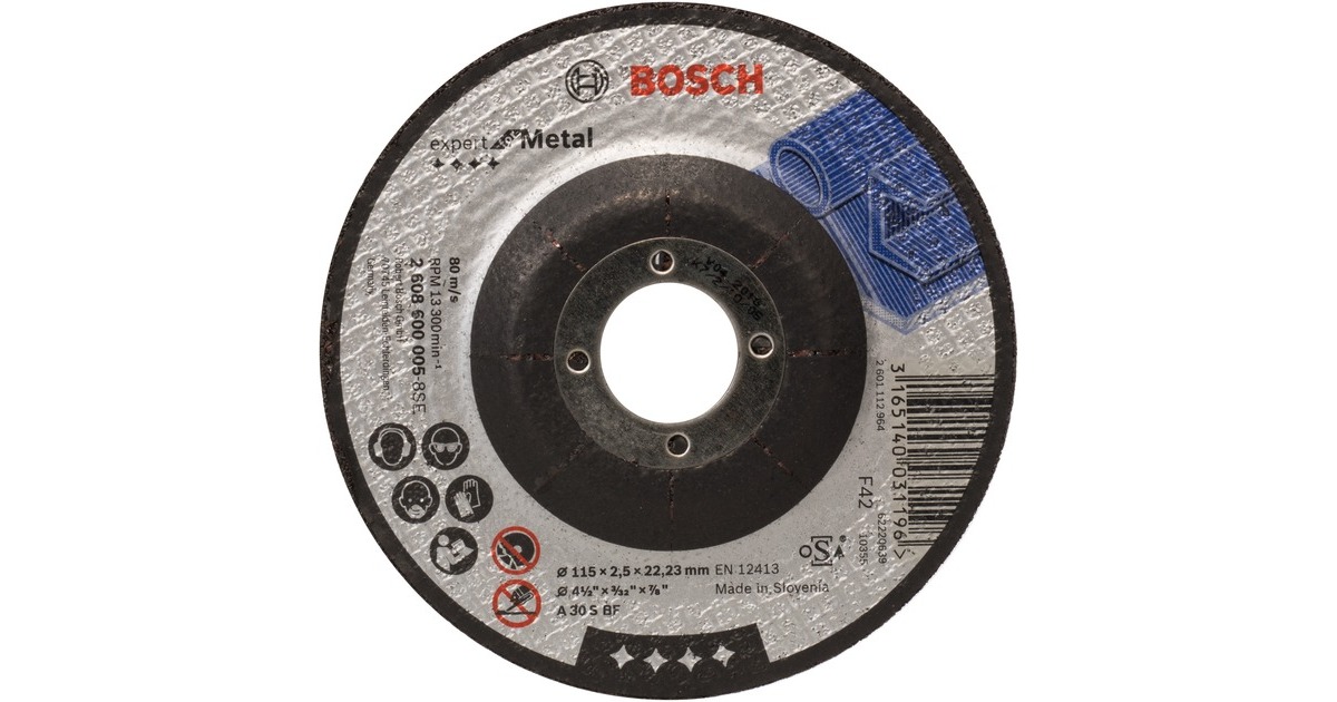 Bosch Trennscheibe Expert for Metal, Ø 115mm(Bohrung 22,23mm, A 30 S BF)