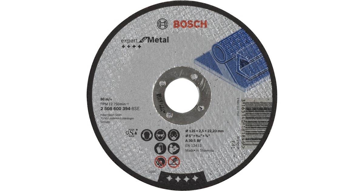 Bosch Trennscheibe Expert for Metal, Ø 125mm(Bohrung 22,23mm, A 30 S BF)