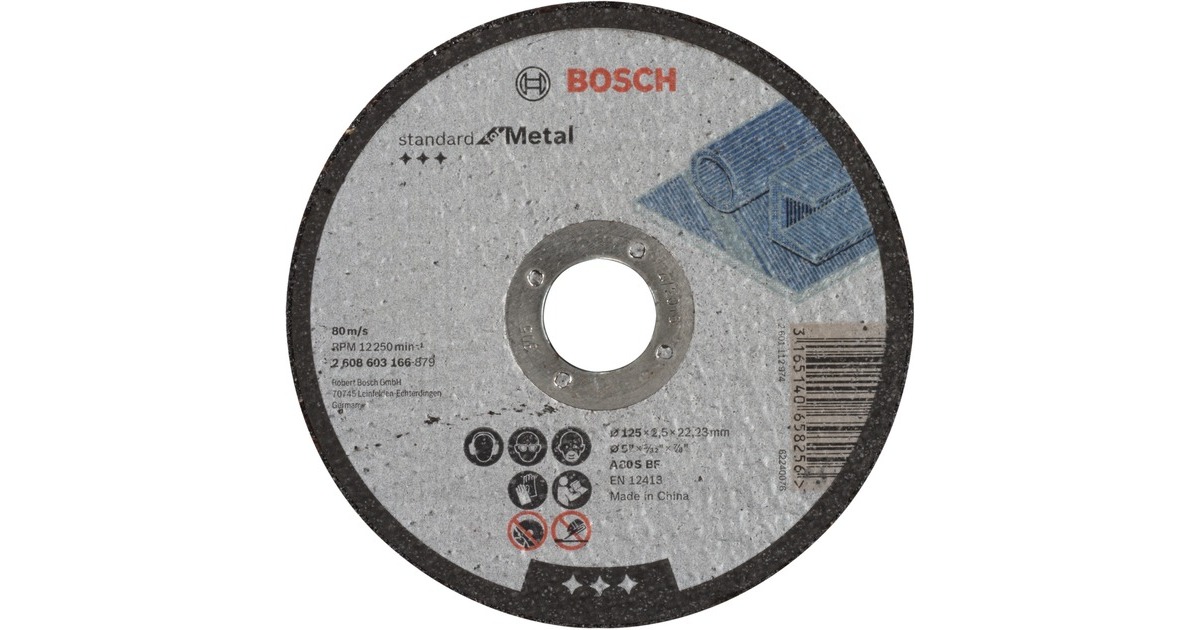 Bosch Trennscheibe Standard for Metal, Ø 125mm(Bohrung 22,23mm, A 30 S BF, gerade)