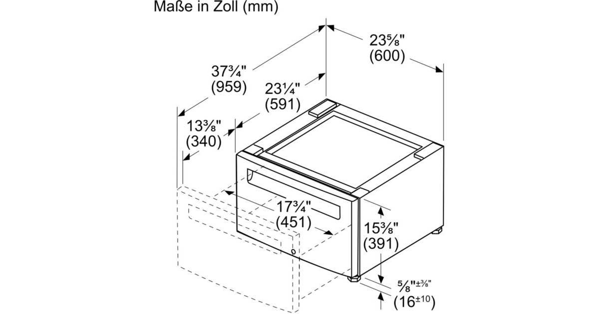 Bosch Universalpodest WMZPW20W, Untergestell(weiß) Bosch Universalpodest WMZPW20W, Untergestell(weiß)