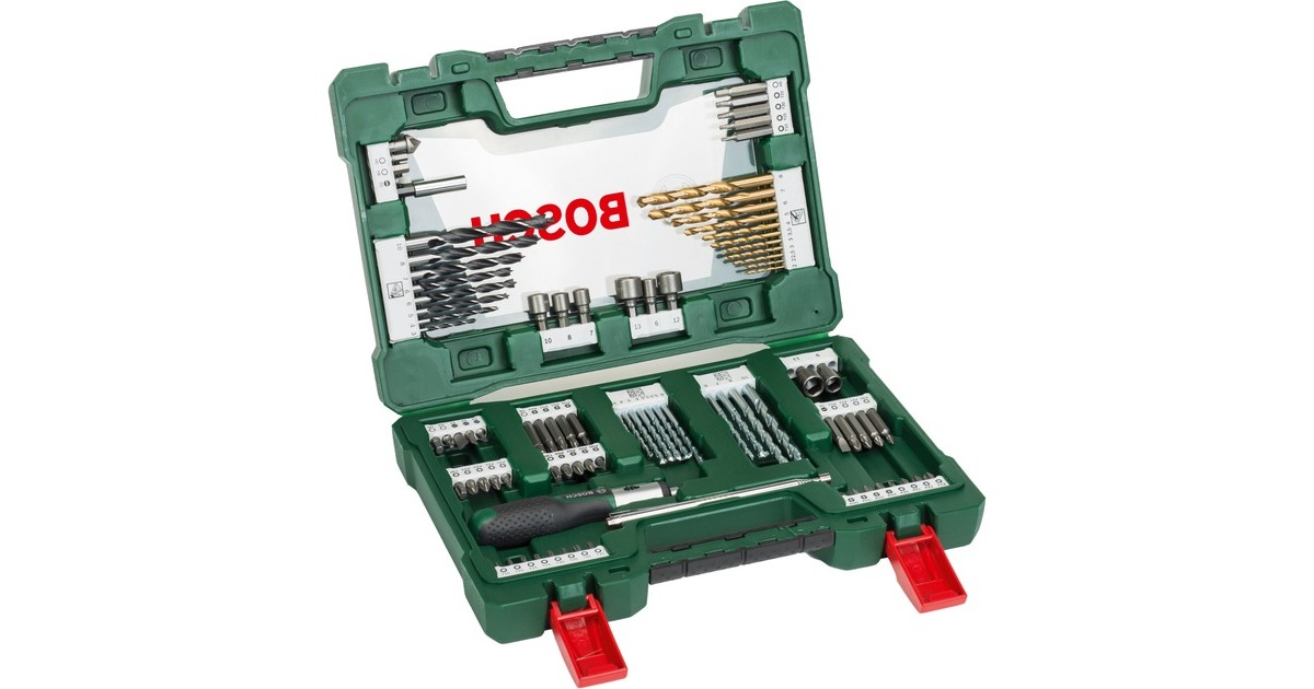 Bosch V-Line TIN Bohrer- / Bit-Set, 91-teilig, Bohrer- & Bit-Satz(grün)