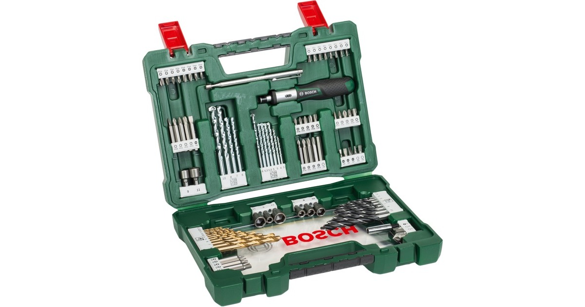 Bosch V-Line TIN Bohrer- / Bit-Set, 91-teilig, Bohrer- & Bit-Satz(grün)