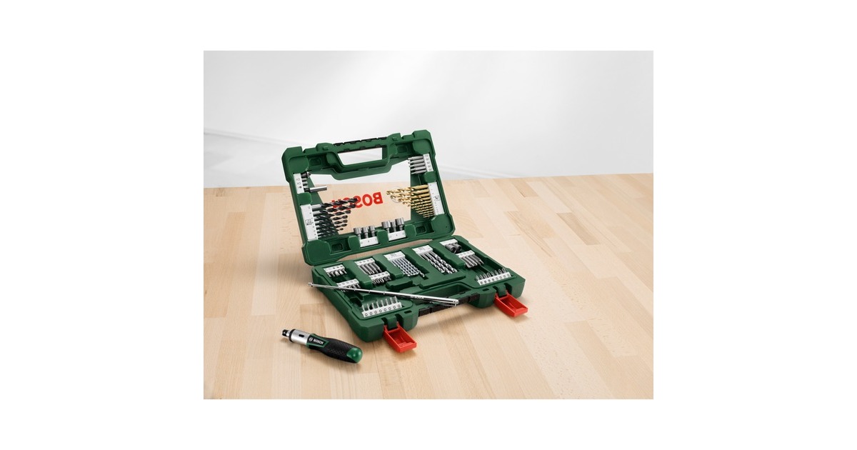 Bosch V-Line TIN Bohrer- / Bit-Set, 91-teilig, Bohrer- & Bit-Satz(grün)