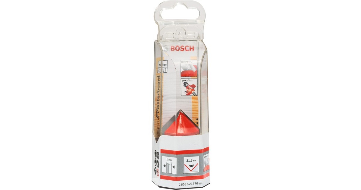 Bosch V-Nutfräser Expert for Wood, Ø 31,8mm, 90°(Schaft Ø 8mm, zweischneidig)