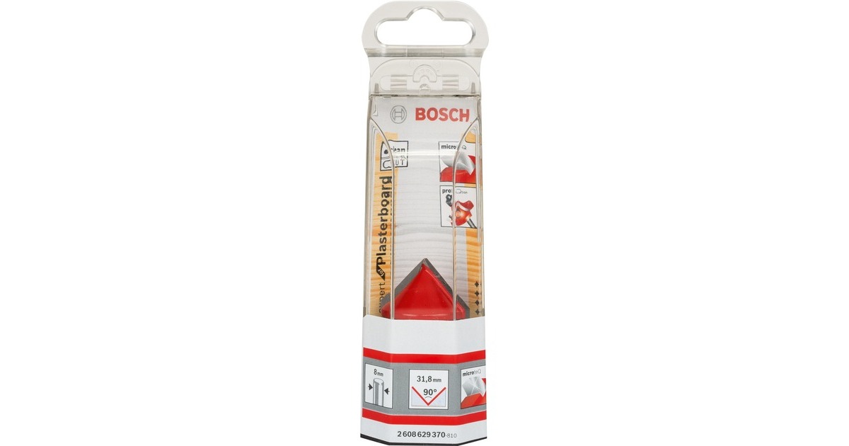 Bosch V-Nutfräser Expert for Wood, Ø 31,8mm, 90°(Schaft Ø 8mm, zweischneidig)