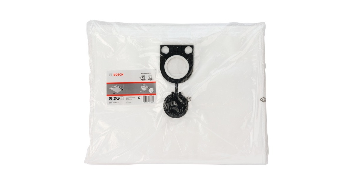 Bosch Vliesfilterbeutel GAS50 / 50M, 5 Stück, Staubsaugerbeutel