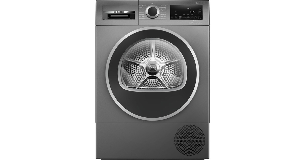 Bosch WQG2450R10 Serie 6, Wärmepumpen-Kondensationstrockner(silber/dunkelgrau)