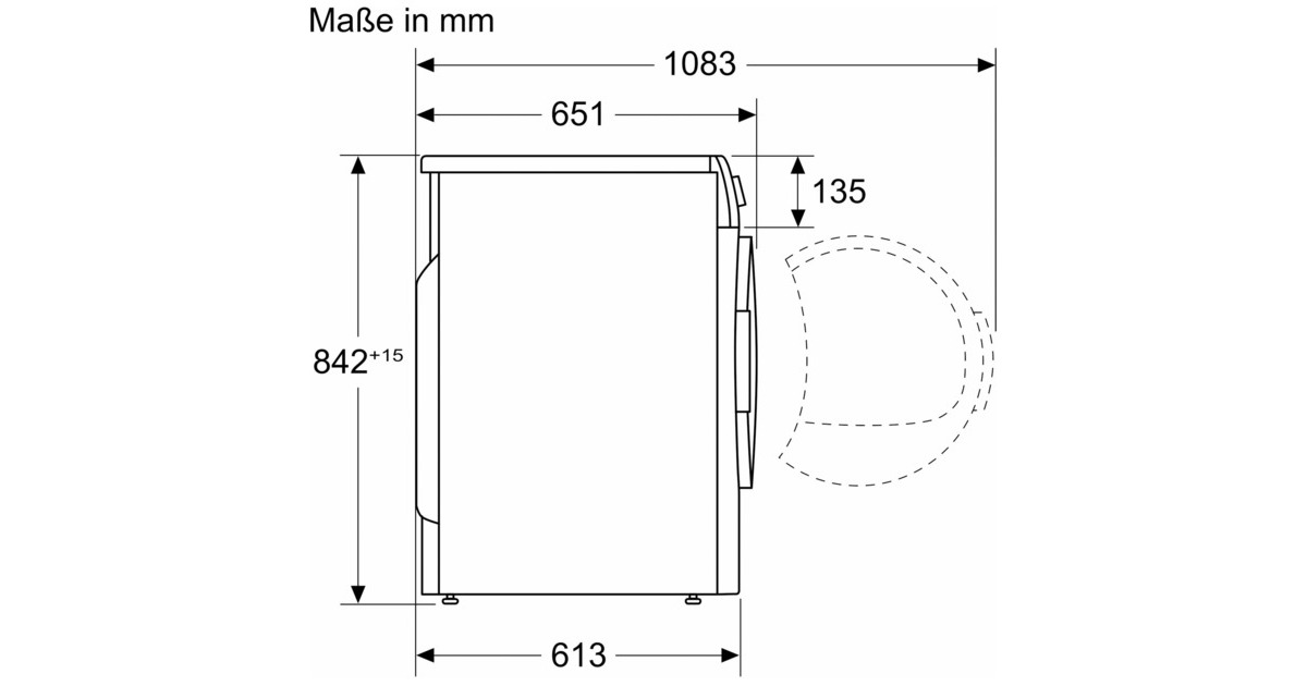 Bosch WTH83VV3 Serie 4, Wärmepumpen-Kondensationstrockner(weiß)