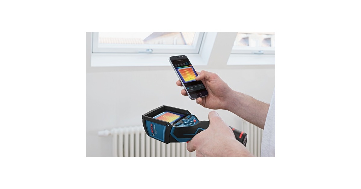 Bosch Wärmebildkamera GTC 400 C Professional, 12Volt, Thermodetektor(blau/schwarz, Li-Ionen-Akku 2,0Ah, L-BOXX)