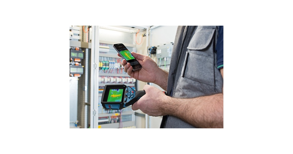 Bosch Wärmebildkamera GTC 400 C Professional, 12Volt, Thermodetektor(blau/schwarz, Li-Ionen-Akku 2,0Ah, L-BOXX)