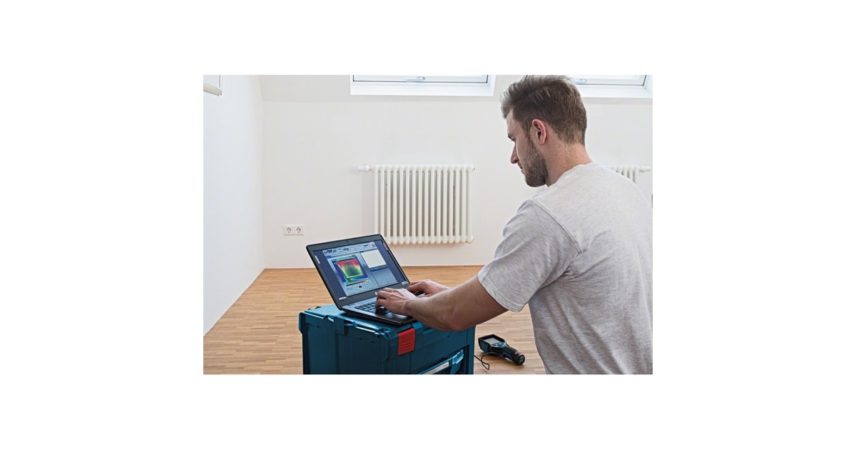 Bosch Wärmebildkamera GTC 400 C Professional, 12Volt, Thermodetektor(blau/schwarz, Li-Ionen-Akku 2,0Ah, L-BOXX)