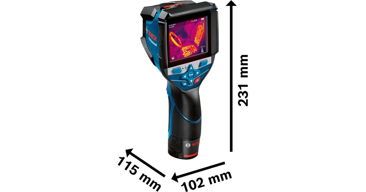 Bosch Wärmebildkamera GTC 600 C Professional, 12Volt, Thermodetektor(blau/schwarz, Li-Ionen-Akku 2,0Ah, L-BOXX)