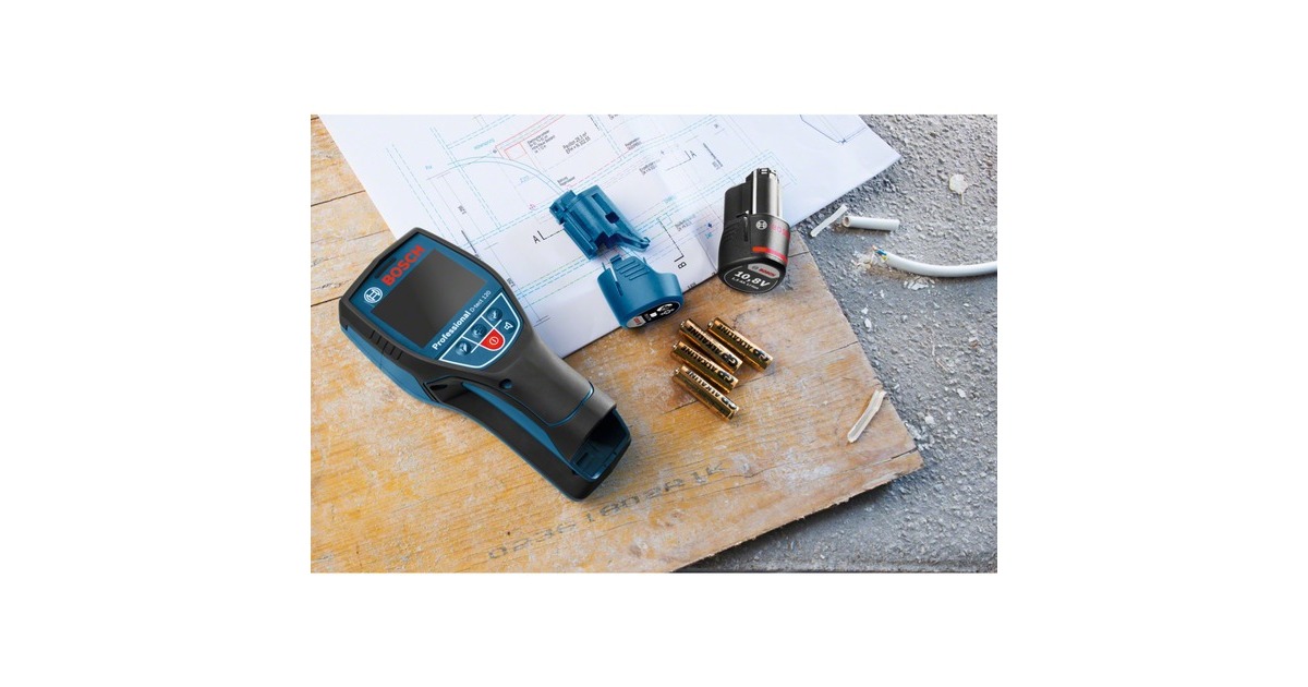 Bosch Wallscanner D-tect 120 Professional, 12Volt, Ortungsgerät(blau/schwarz, Li-Ionen-Akku 2,0 Ah, in L-BOXX 136)