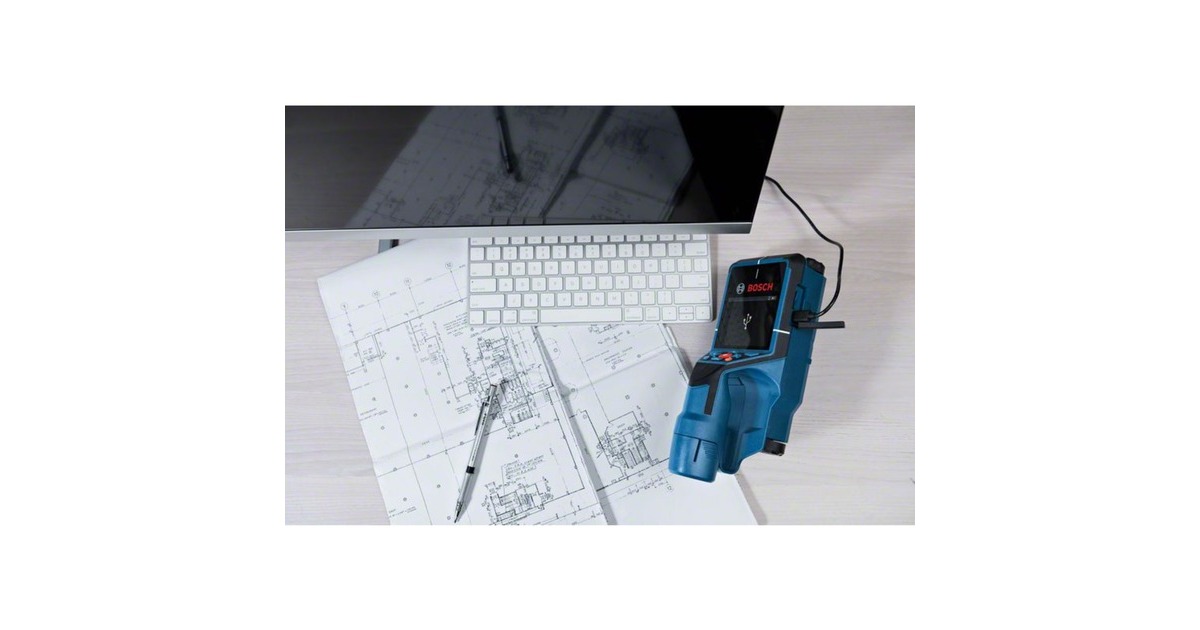 Bosch Wallscanner D-tect 200 C Professional, 12Volt, Ortungsgerät(blau/schwarz, Li-Ionen-Akku 2,0 Ah, in L-BOXX)