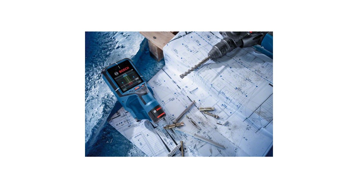 Bosch Wallscanner D-tect 200 C Professional, 12Volt, Ortungsgerät(blau/schwarz, Li-Ionen-Akku 2,0 Ah, in L-BOXX)