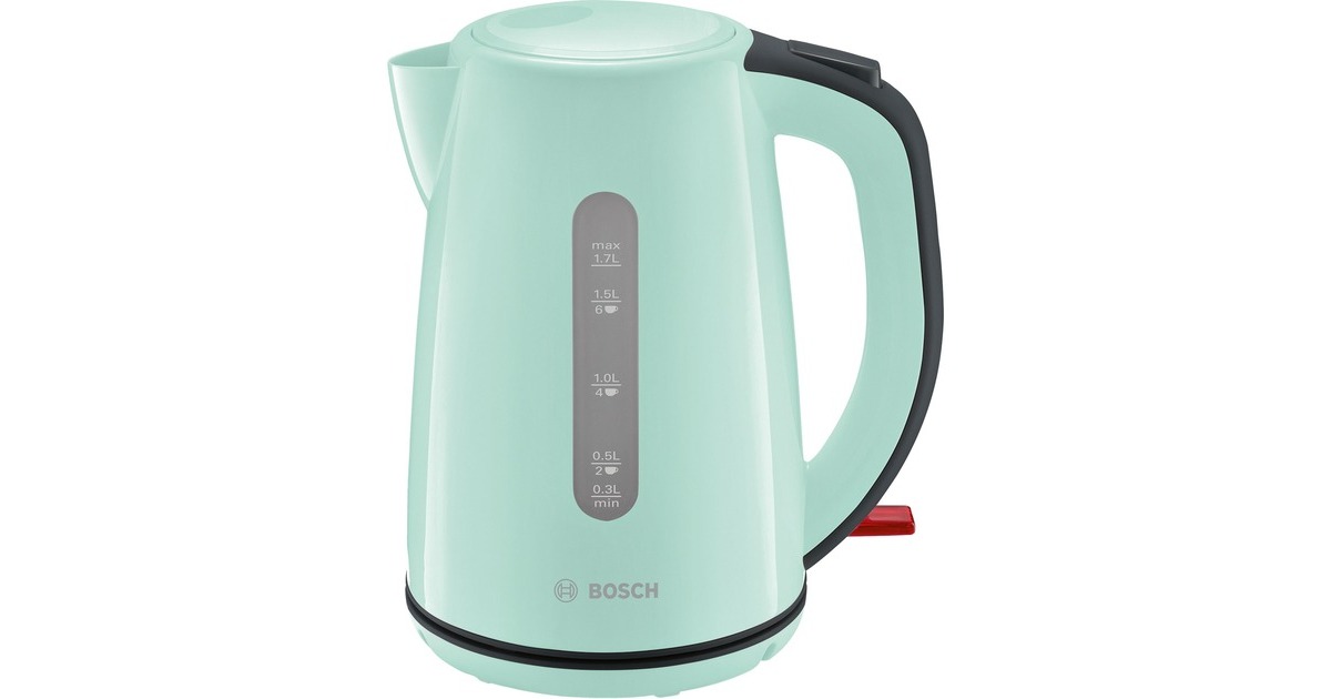 Bosch Wasserkocher CompactClass TWK7502(türkis/schwarz, 1,7 Liter)