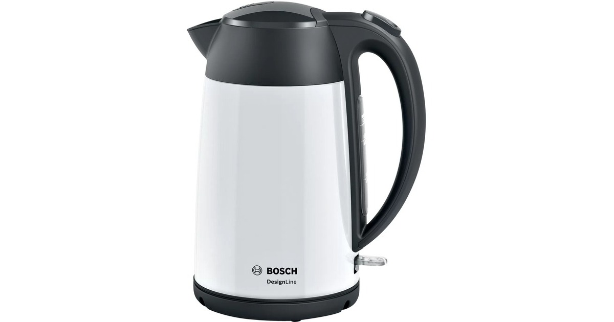 Bosch Wasserkocher DesignLine TWK3P421(weiß/schwarz, 1,7 Liter)