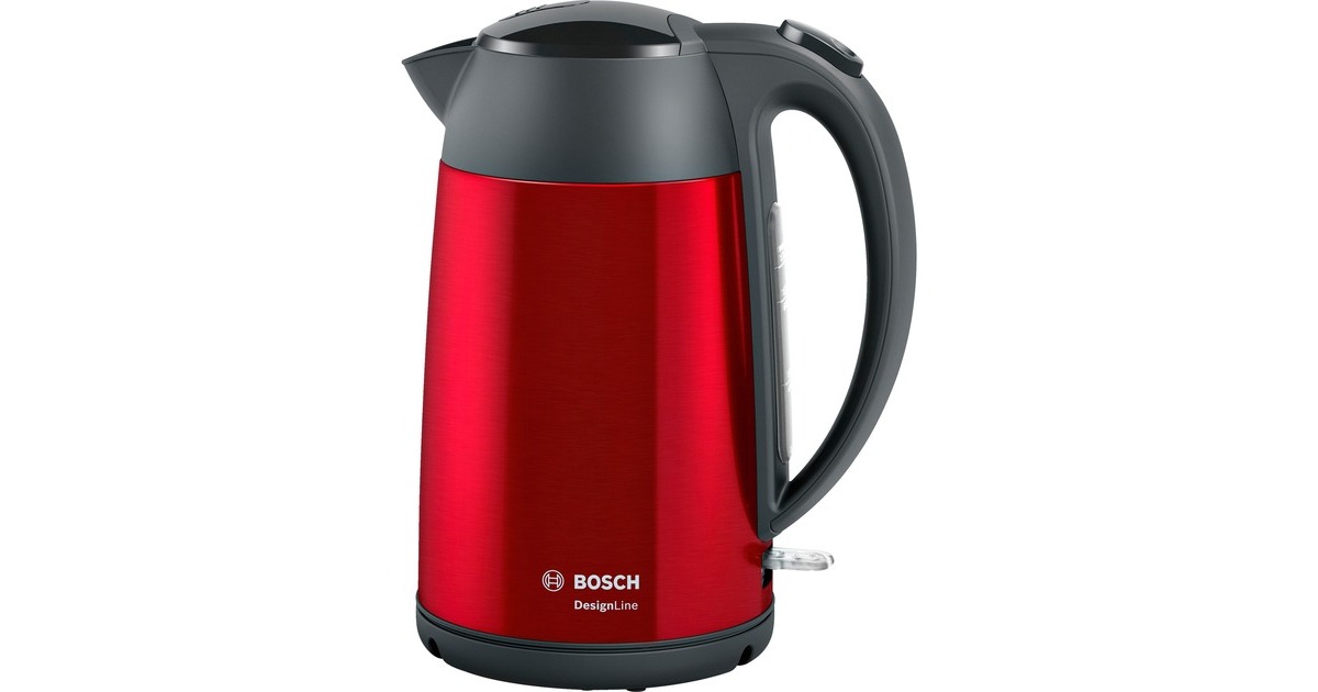 Bosch Wasserkocher DesignLine TWK3P424(rot/grau, 1,7 Liter)