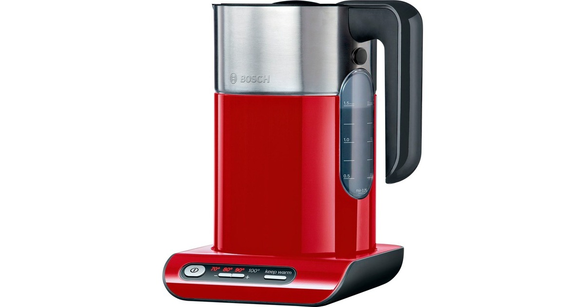 Bosch Wasserkocher Styline TWK8614P(rot, 1,5 Liter)