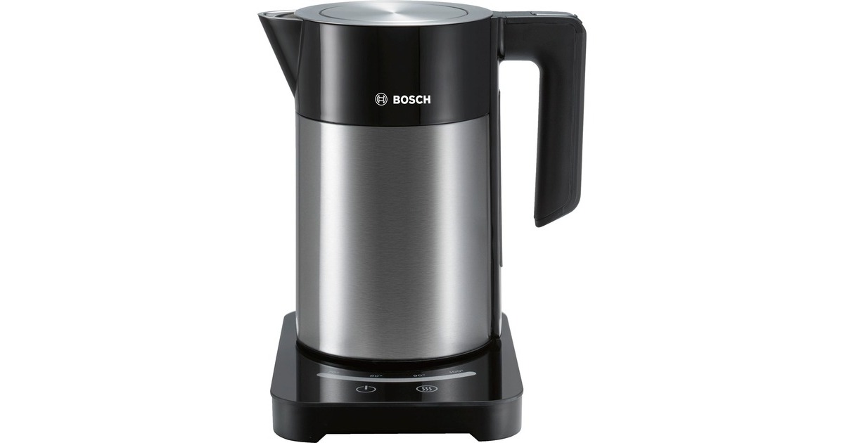 Bosch Wasserkocher TWK7203(edelstahl/schwarz, 2.200 Watt, 1,7 Liter)