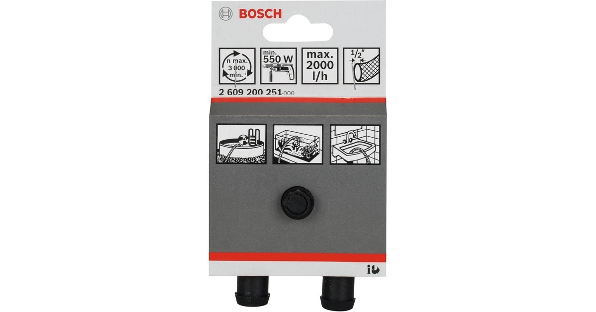 Bosch Wasserpumpe 2.000 L/Std., für Bohrmaschinen ab 550 Watt(schwarz) Bosch Wasserpumpe 2.000 L/Std., für Bohrmaschinen ab 550 Watt(schwarz)