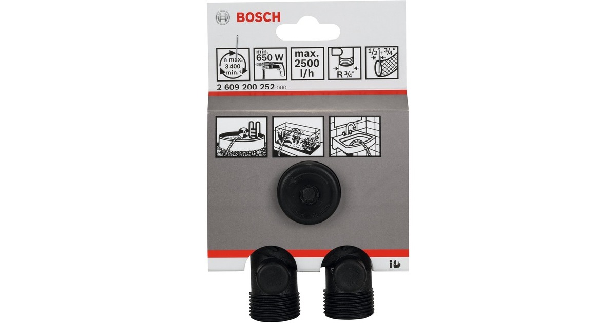 Bosch Wasserpumpe 2.500 L/Std., für Bohrmaschinen ab 650 Watt(schwarz) Bosch Wasserpumpe 2.500 L/Std., für Bohrmaschinen ab 650 Watt(schwarz)