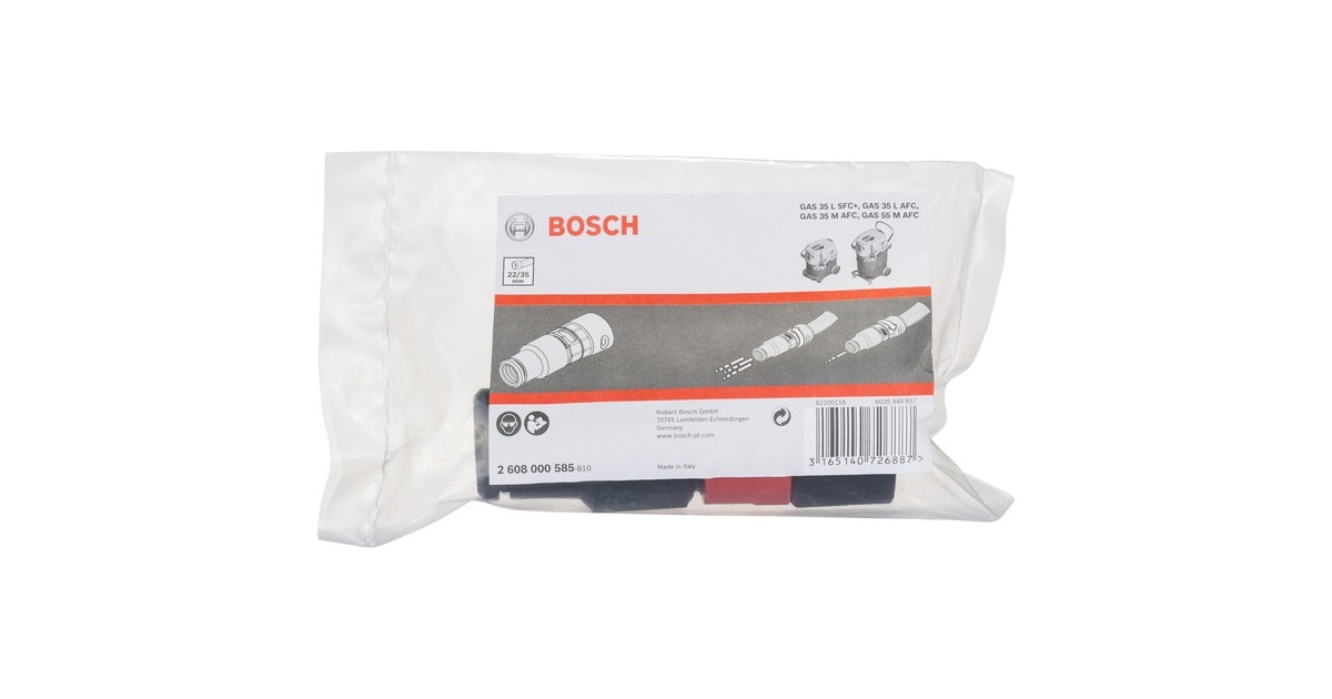 Bosch Werkzeugmuffe für GAS 35-55, Schlauchstück(schwarz, zur Staubabsaugung)