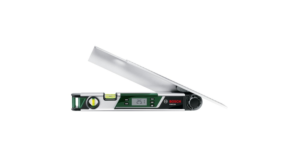 Bosch Winkelmesser PAM 220(grün, 0° - 220°, 2 Libellen)