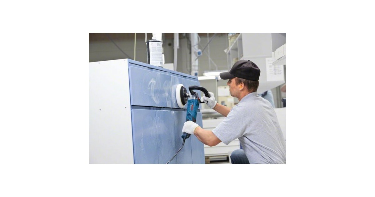 Bosch Winkelpolierer GPO 14CE, Poliermaschine(blau, 1.400 Watt)