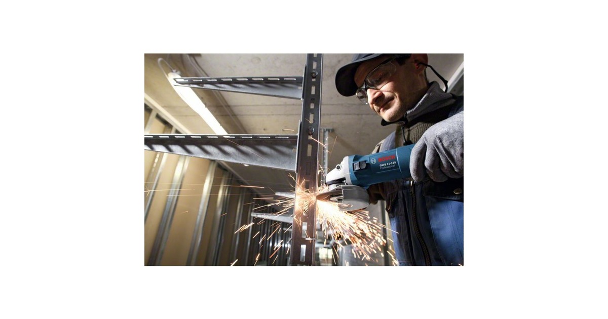 Bosch Winkelschleifer GWS 11-125 Professional(blau, Handwerkerkoffer, 1.100 Watt)