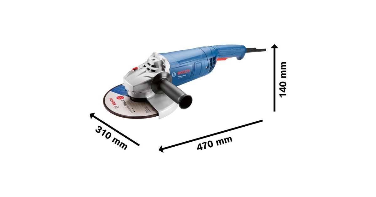 Bosch Winkelschleifer GWS 2000 J Professional(blau, 2.000 Watt)