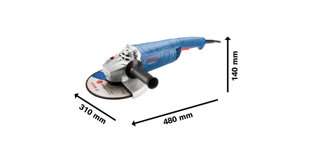 Bosch Winkelschleifer GWS 2200 P Professional(blau, 2.200 Watt)