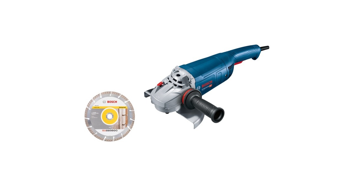 Bosch Winkelschleifer GWS 22-230 J Professional(blau, 2.200 Watt, inkl. Diamanttrennscheibe)