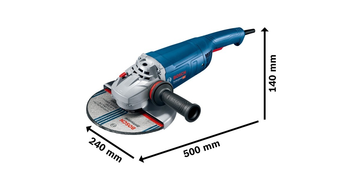 Bosch Winkelschleifer GWS 22-230 J Professional(blau, 2.200 Watt, inkl. Diamanttrennscheibe)