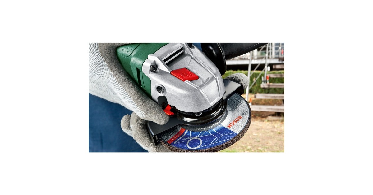 Bosch Winkelschleifer PWS 850-125 + Diamanttrennscheibe(grün/schwarz, 850 Watt)