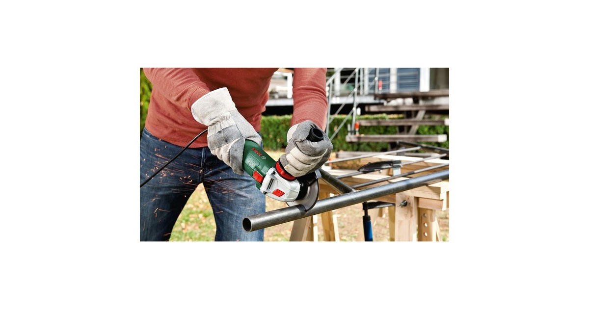 Bosch Winkelschleifer PWS 850-125 + Diamanttrennscheibe(grün/schwarz, 850 Watt)