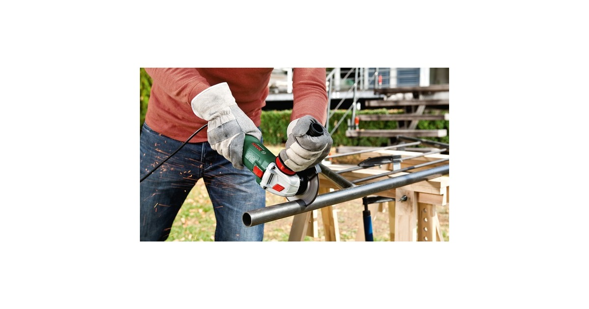 Bosch Winkelschleifer PWS 850-125 + SystemBox(grün/schwarz, 850 Watt)