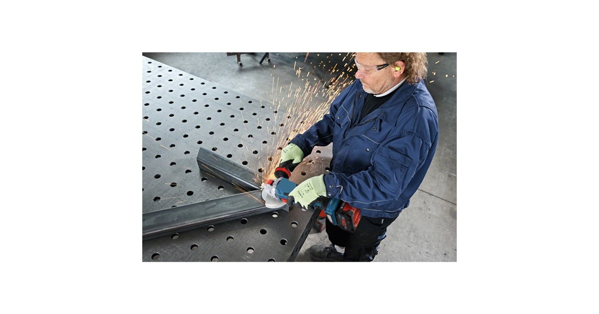 Bosch X-LOCK Akku-Winkelschleifer BITURBO GWX 18V-15 C Professional(blau/schwarz, 2x Akku ProCORE18V 5,5Ah, L-BOXX)