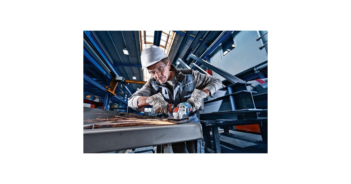 Bosch X-LOCK Akku-Winkelschleifer BITURBO GWX 18V-15 SC Professional(blau/schwarz, 2x Akku ProCORE18V 5,5Ah, Bluetooth Modul, in L-BOXX)